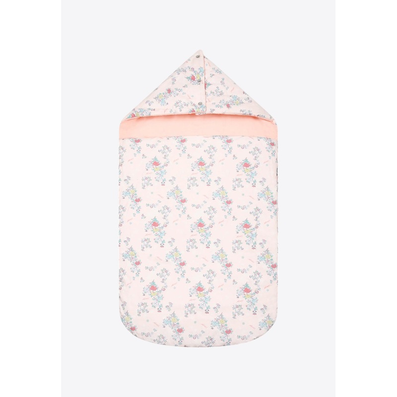 Baby Girls Reversible Floral Print Sleeping Bag Pink Onesize