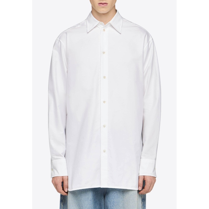Classic Long-Sleeved Shirt White mrtwit_IT 46
