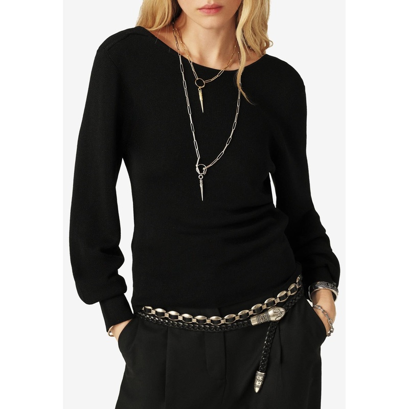 Baya V-back Sweater Black wrtwstd_2