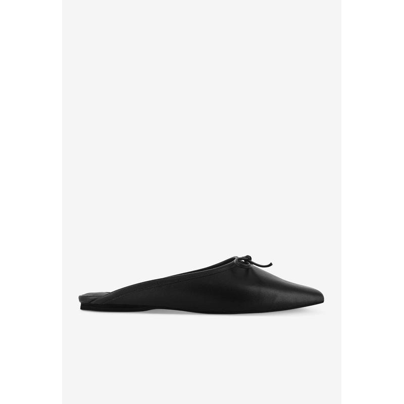 Bennett I Leather Flat Mules Black wshoeseu_EU 35