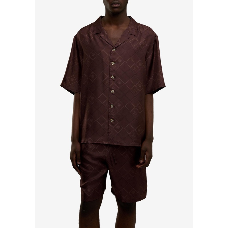 Faded Monogram Bowling Shirt Rust mrtwstd_S