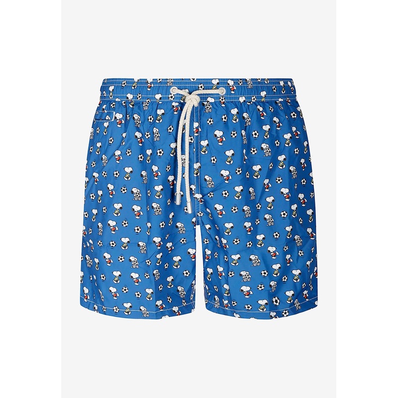 Snoopy Soccer Print Swim Shorts Blue mrtwstd_S