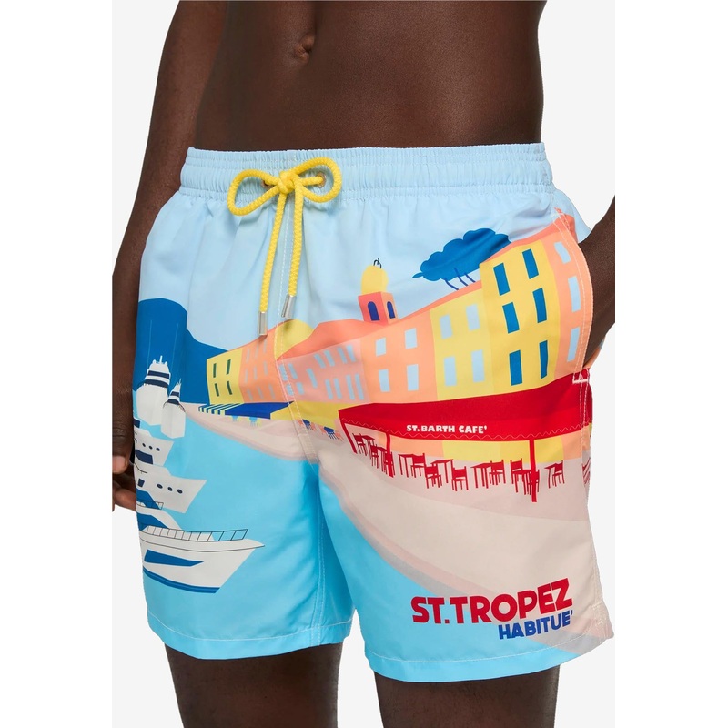 St. Tropez Postcard Print Swim Shorts Multicolor mrtwstd_M