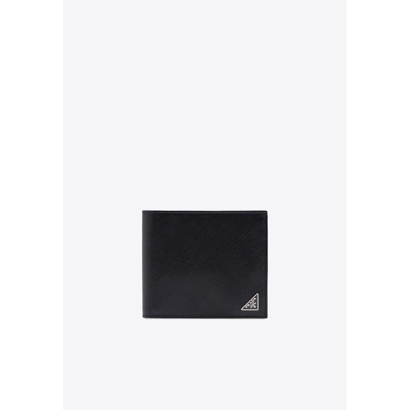 Triangle Logo Bi-Fold Wallet Black Onesize