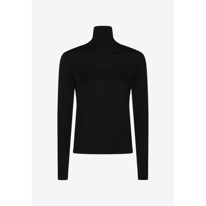 Veloce Cashmere High-Neck Sweater Black wrtwstd_XS