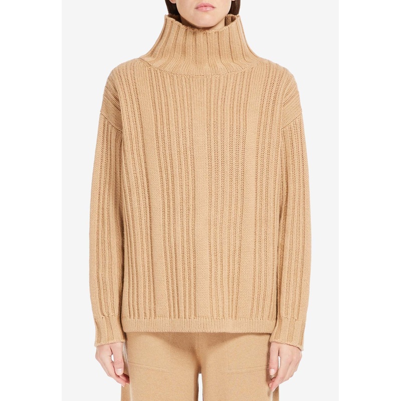 Vitalba Wool-Blend Turtleneck Sweater Camel wrtwstd_XS