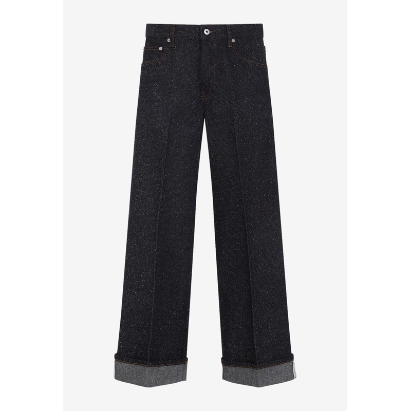 Cuffed Straight-Leg Jeans Blue mrtwbottoms_31
