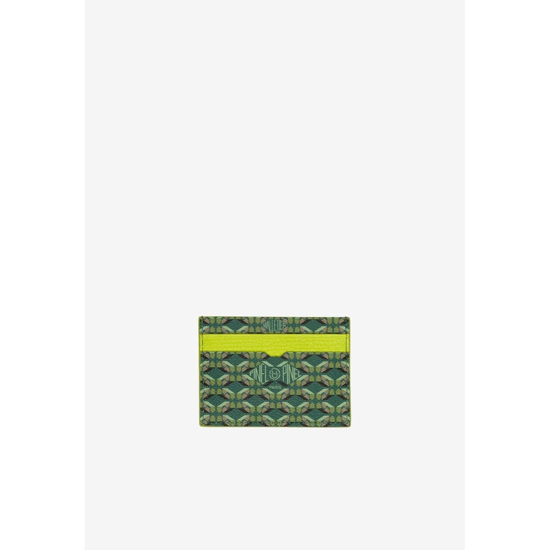 Pop 5C Coated Canvas Monogram Cardholder Emerald Onesize