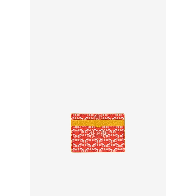 Pop 5C Coated Canvas Monogram Cardholder Red Onesize