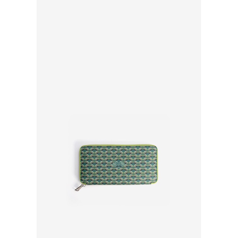 T-one Coated Canvas Zip-Around Wallet Green Onesize