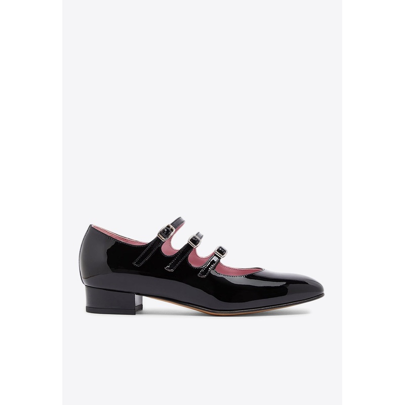 Ariana Patent Leather Mary-Jane Flats Black wshoeseu_EU 35