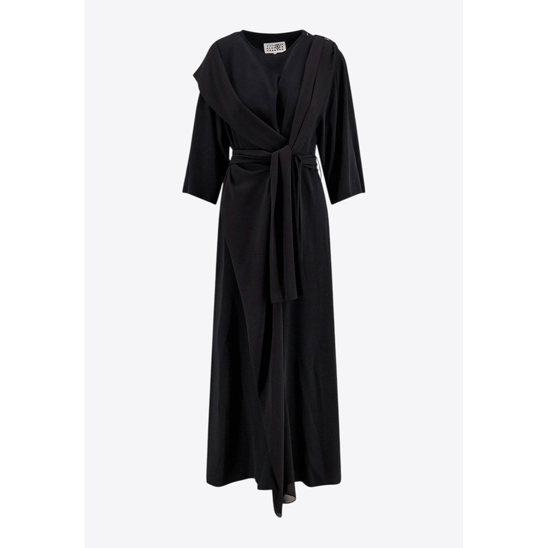 Belted Maxi Dress Black wrtwit_IT 40