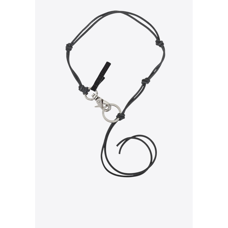 Ladon Leather Key Ring Black Onesize