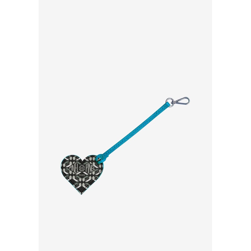 Love Me Coated Canvas Monogram Key-Ring Black Onesize