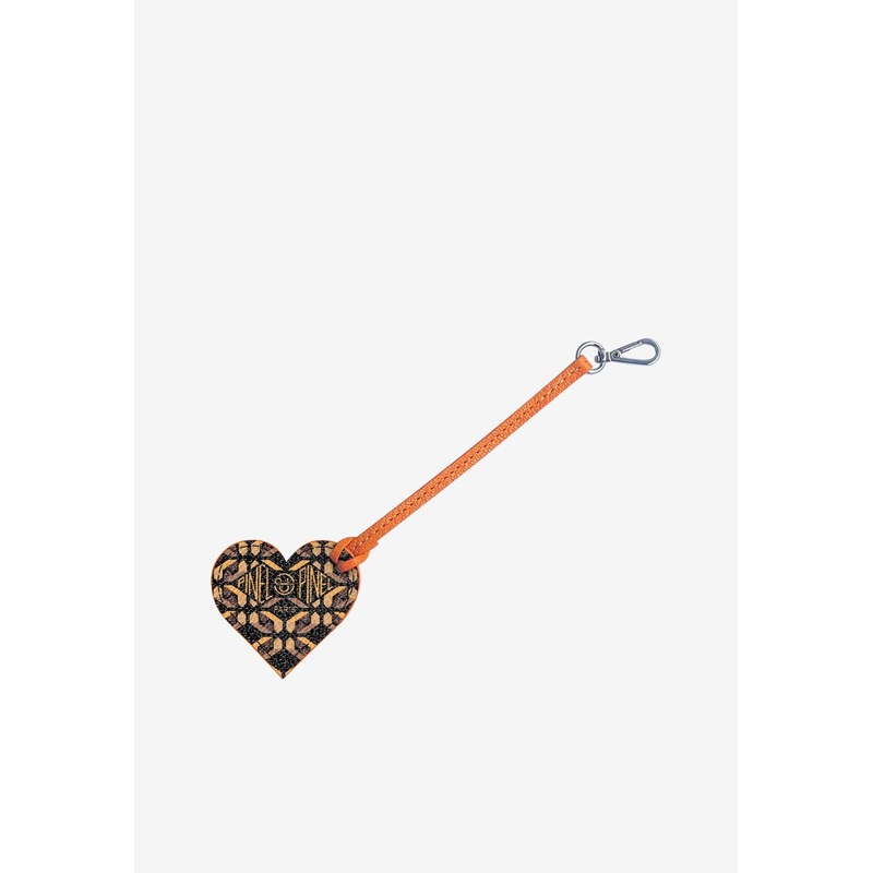 Love Me Coated Canvas Monogram Key-Ring Brown Onesize