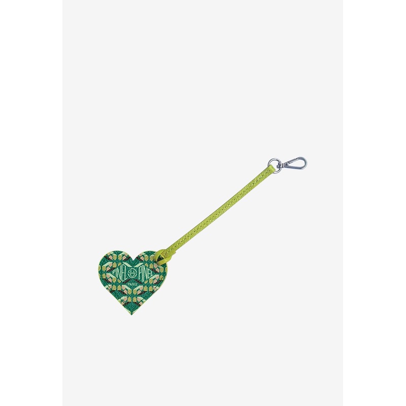 Love Me Coated Canvas Monogram Key-Ring Green Onesize