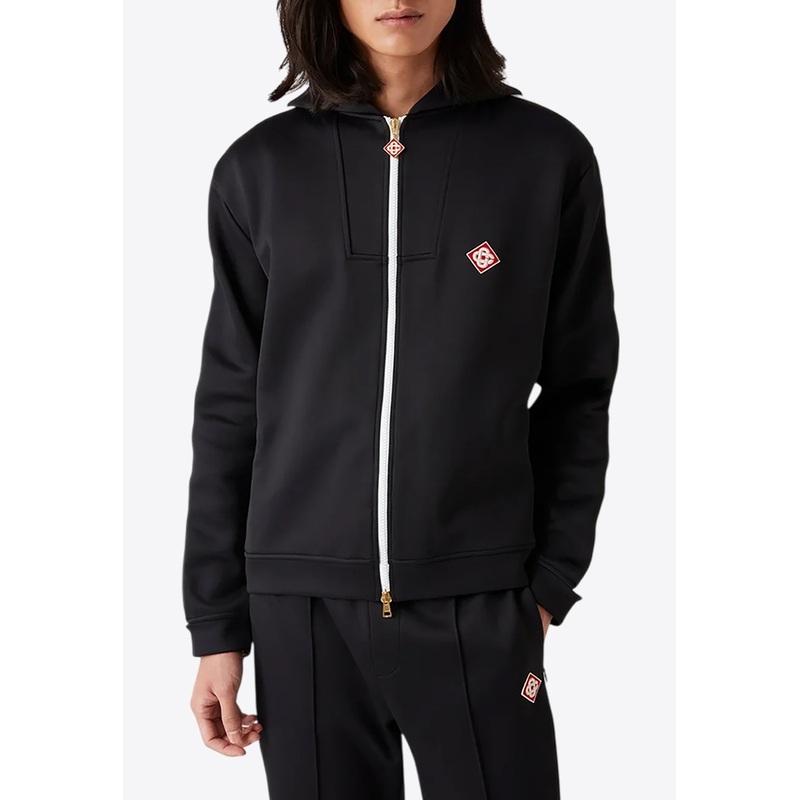 Scuba Zip-Up Hooded Sweatshirt Black mrtwstd_M