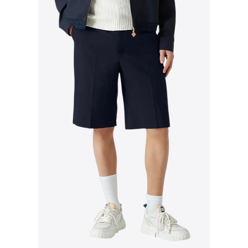 Tailored Wool Bermuda Shorts Blue mrtwit_IT 46