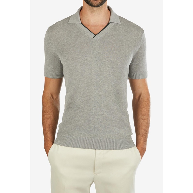 V-neck Polo T-shirt Gray mrtwit_IT 46