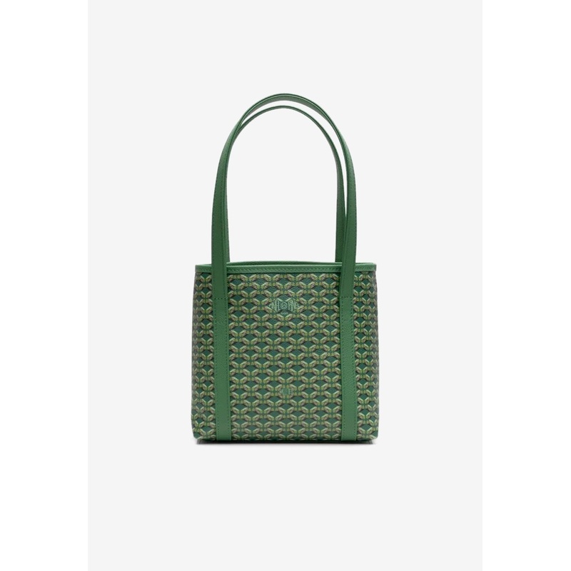 XS Colette Coated Canvas Monogram Tote Bag Emerald Onesize