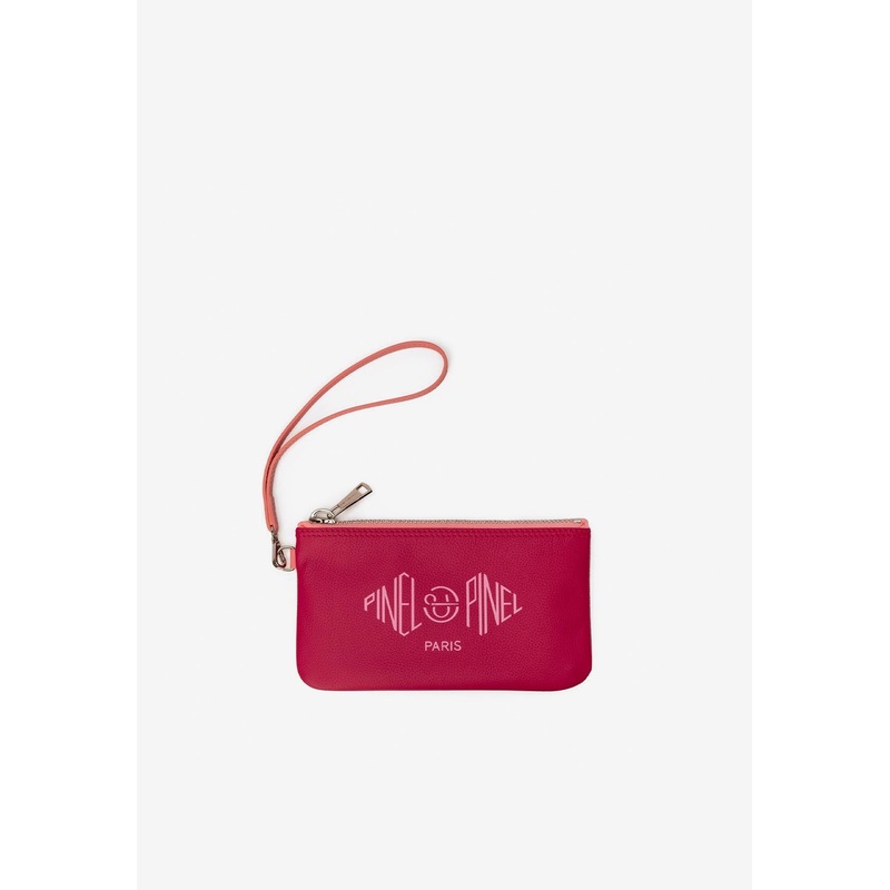 XS Dominik Calfskin Zip Pouch Fuchsia Onesize