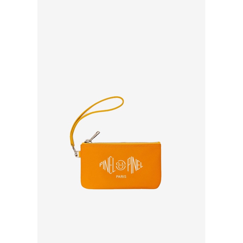 XS Dominik Calfskin Zip Pouch Orange Onesize