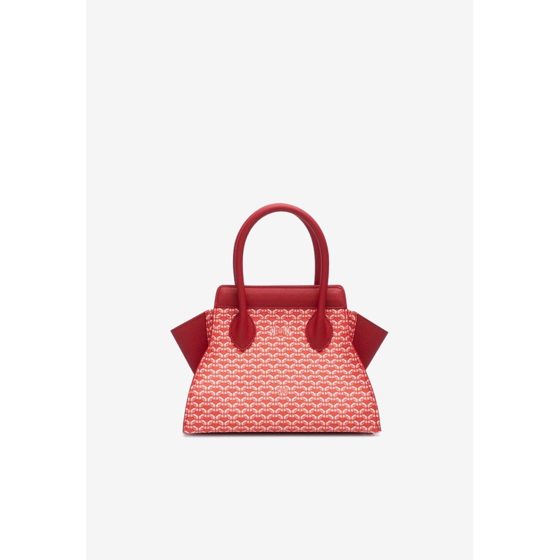 XS Patti Coated Canvas Monogram Tote Bag Red Onesize