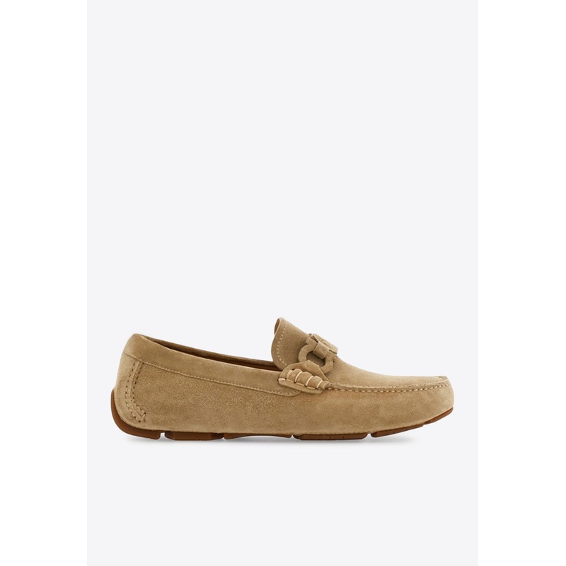 Byte Gancini Suede Loafers Sand mshoesus_US 5