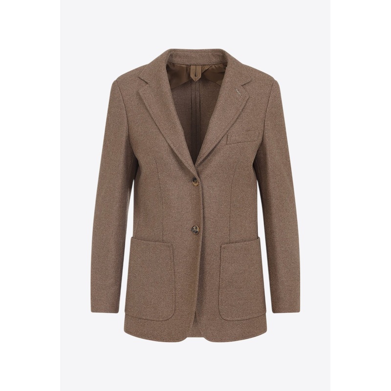 Caraffa Wool Short Coat Brown wrtwit_IT 38