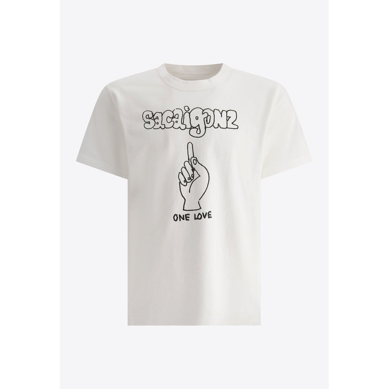 Sacaigonz Printed T-shirt White mrtwstd_4