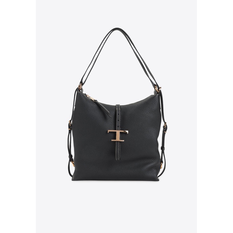 Tse Grained Leather Shoulder Bag Black Onesize