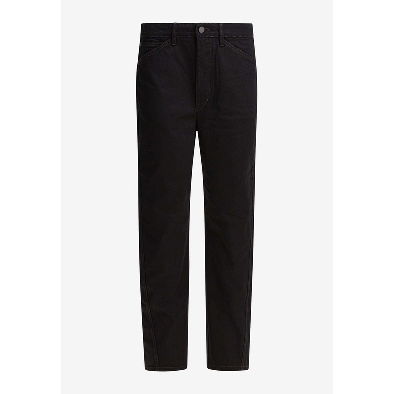 Twisted Straight-Leg Jeans Black wrtwfr_FR 36