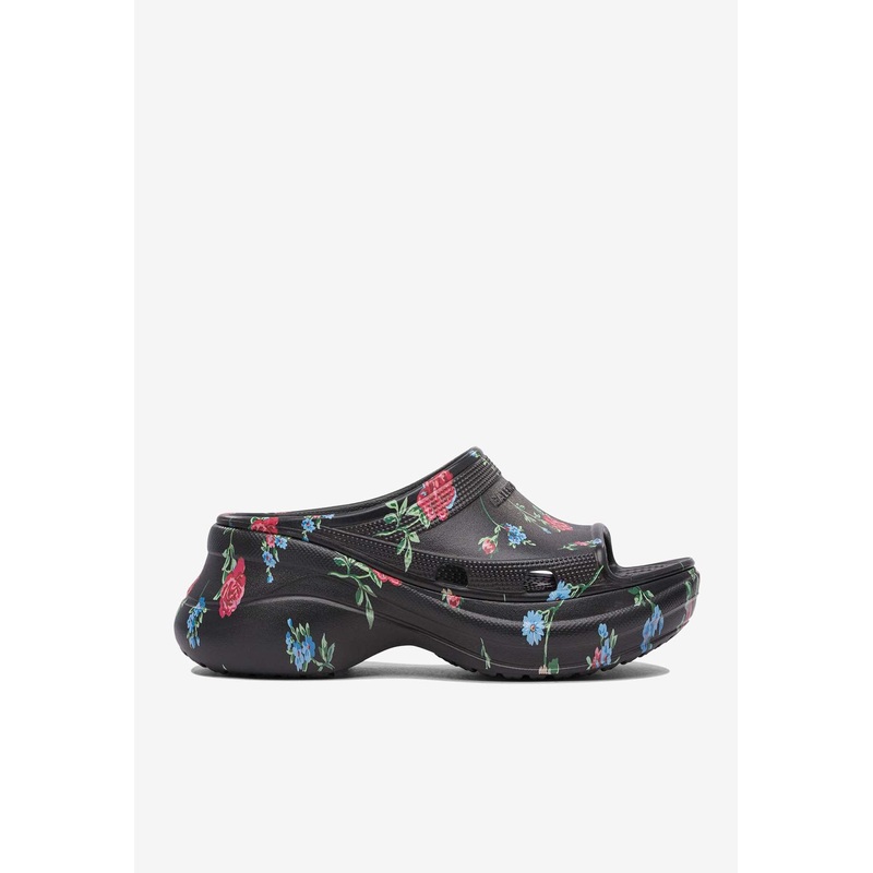 X Crocs Rose Print Pool Slides Black wshoeseu_EU 38