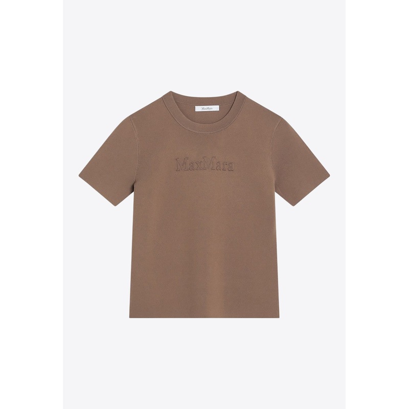 Adelio Embroidered Logo T-shirt Brown wrtwstd_XS