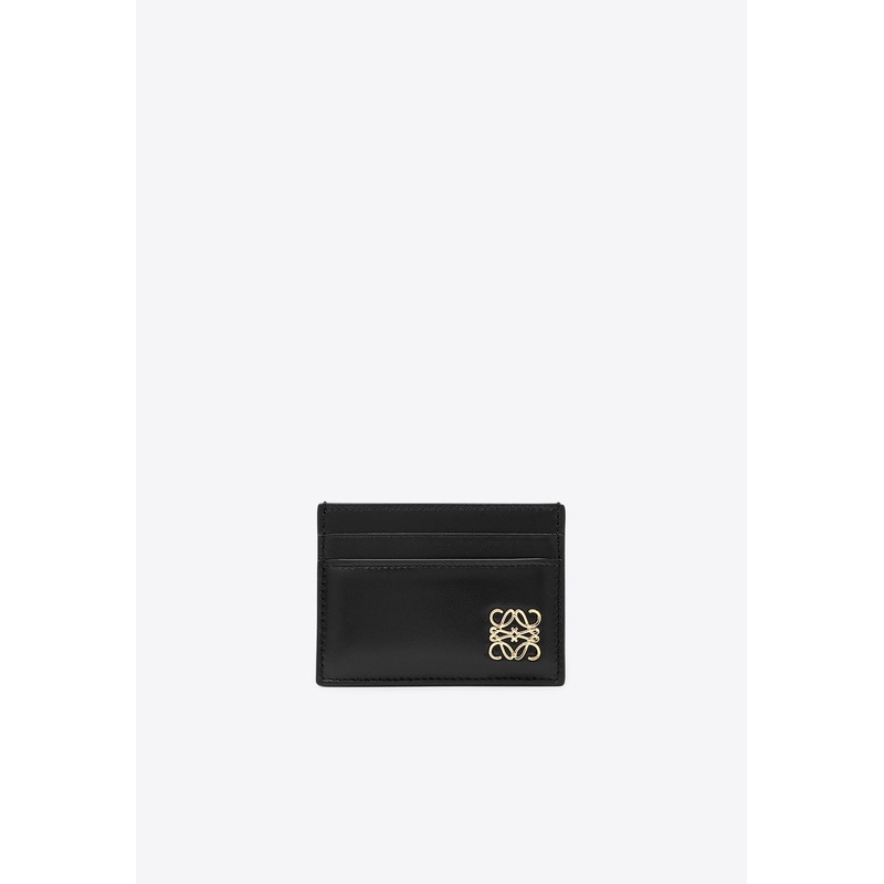 Anagram Puffer Leather Cardholder Black Onesize
