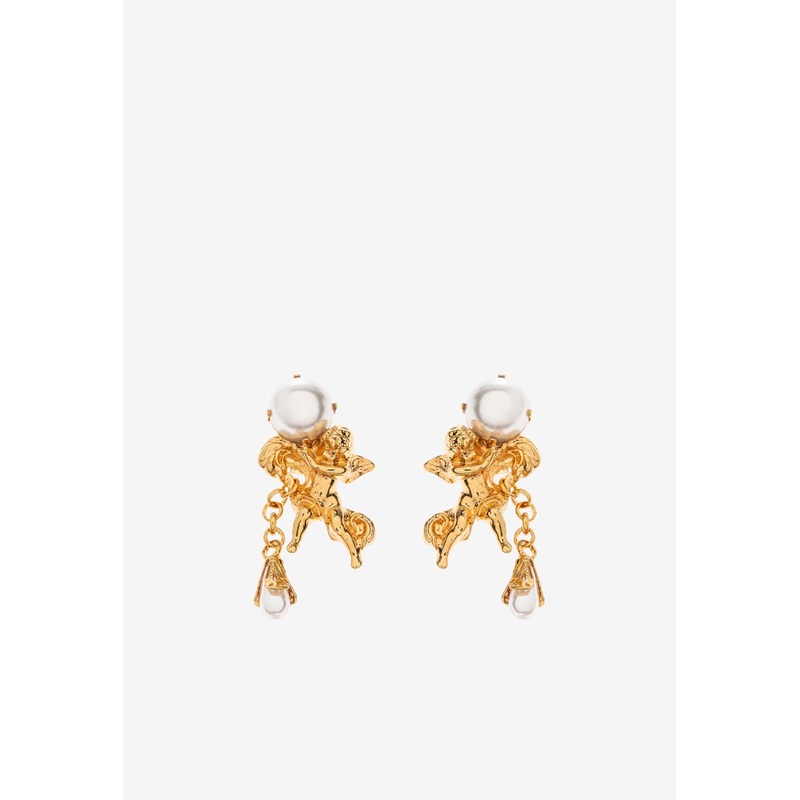 Anges Baroque Brass Earrings Gold Onesize