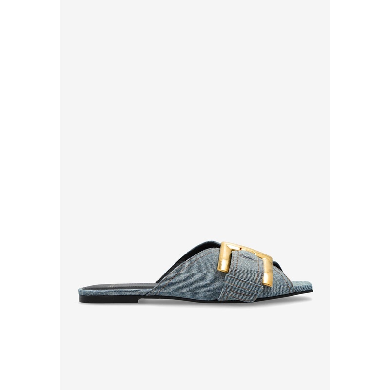 Anthem Denim Flat Sandals Blue wshoeseu_EU 36