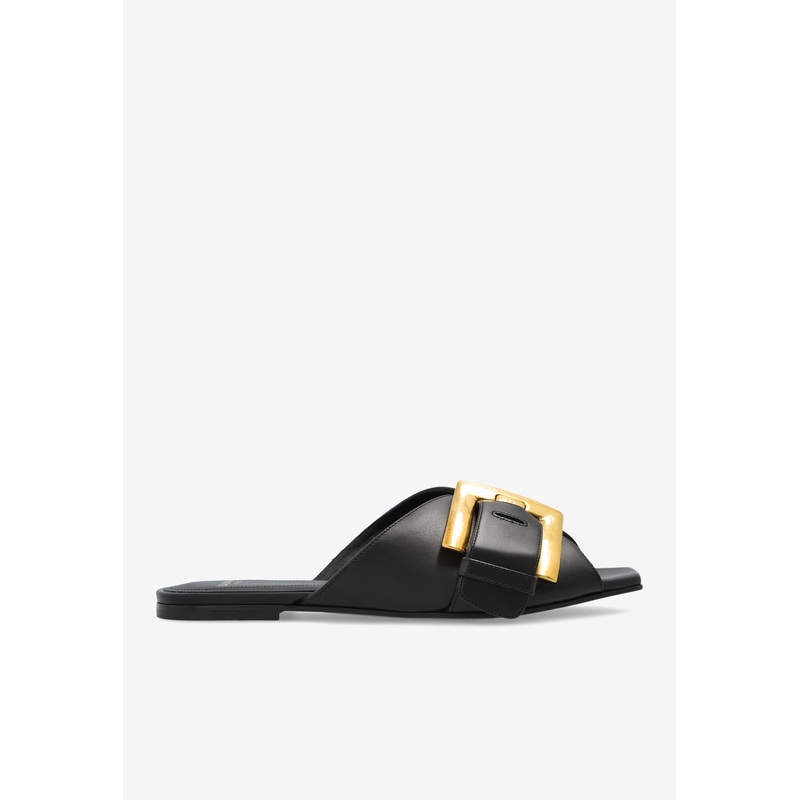 Anthem Leather Flat Sandals Black wshoeseu_EU 36