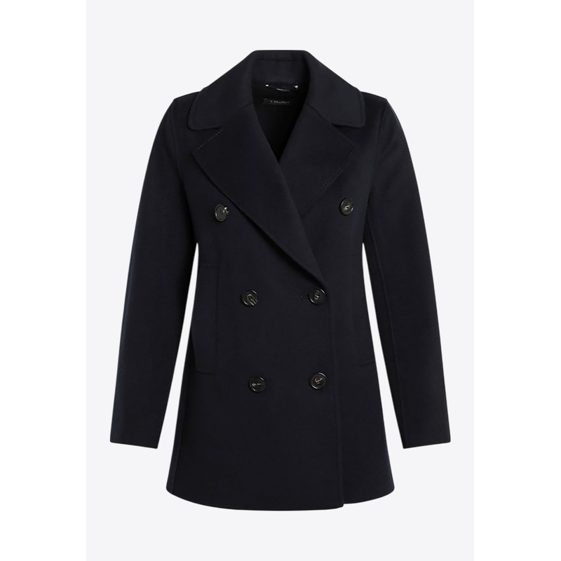 Caban Double-Breasted Wool Coat Midnight Blue wrtwit_IT 38