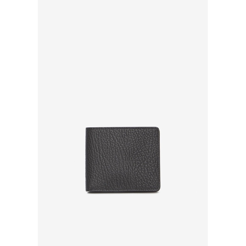 Four Stitches Bi-Fold Leather Wallet Black Onesize