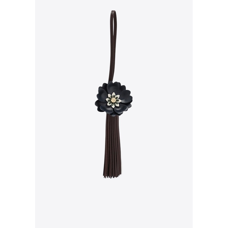 Trick Nappa Leather Flower Key Chain Brown Onesize