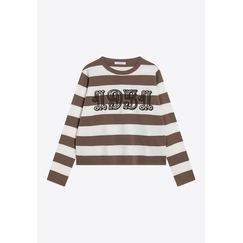 Viterbo Striped Wool Sweater Brown wrtwstd_S