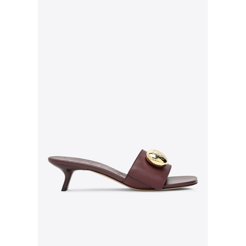 45 Pebble Mules in Calf Leather Bordeaux wshoeseu_EU 36