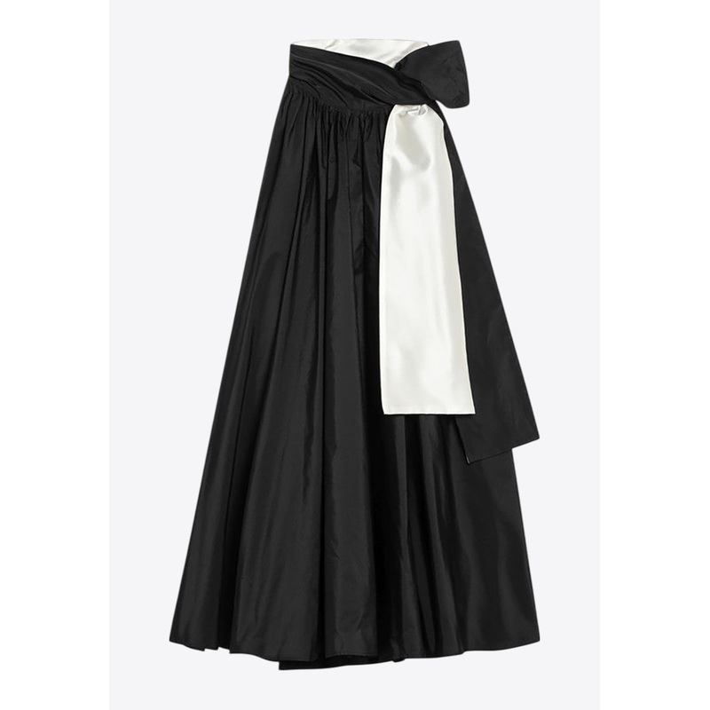Beber Mini Taffeta Dress with Bow Black wrtwit_IT 38