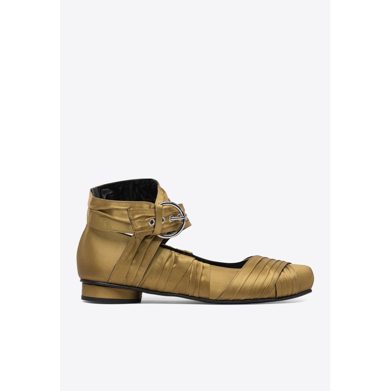 Volant Silk Ballet Flats Gold wshoeseu_EU 36