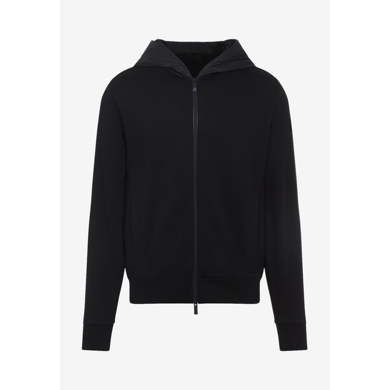 Zip-Up Hooded Sweatshirt Black mrtwstd_S