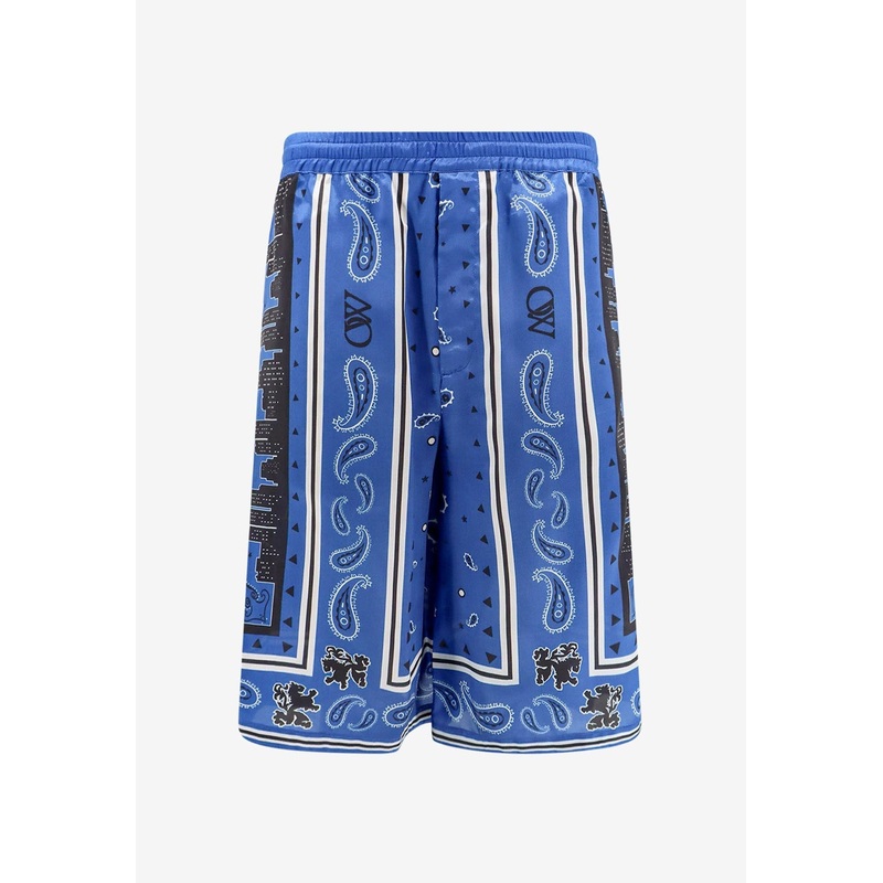 Bandana Print Bermuda Shorts Blue mrtwit_IT 46