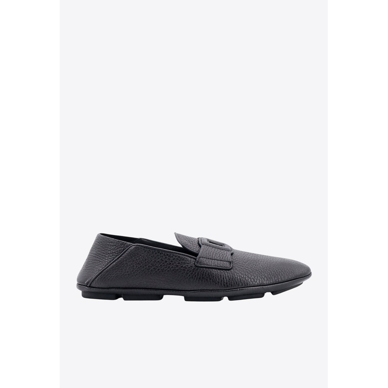DG Logo Leather Driving Loafers Black mshoeseu_EU 41.5