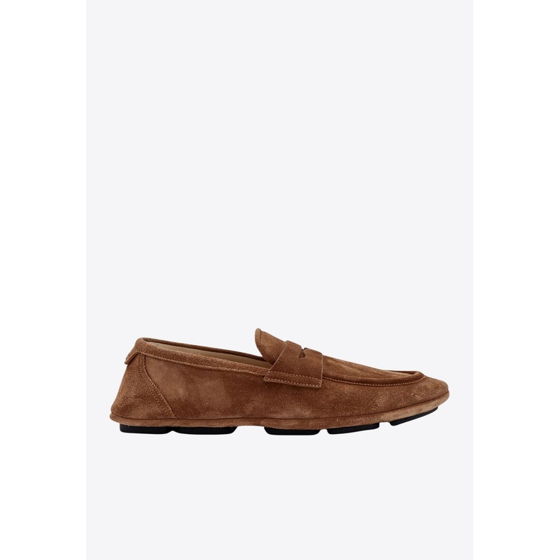 Suede Penny Loafers Brown mshoeseu_EU 41