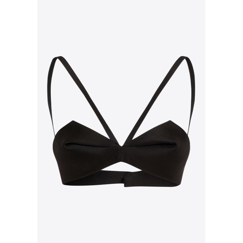 V-neck Cropped Top Black wrtwit_IT 40